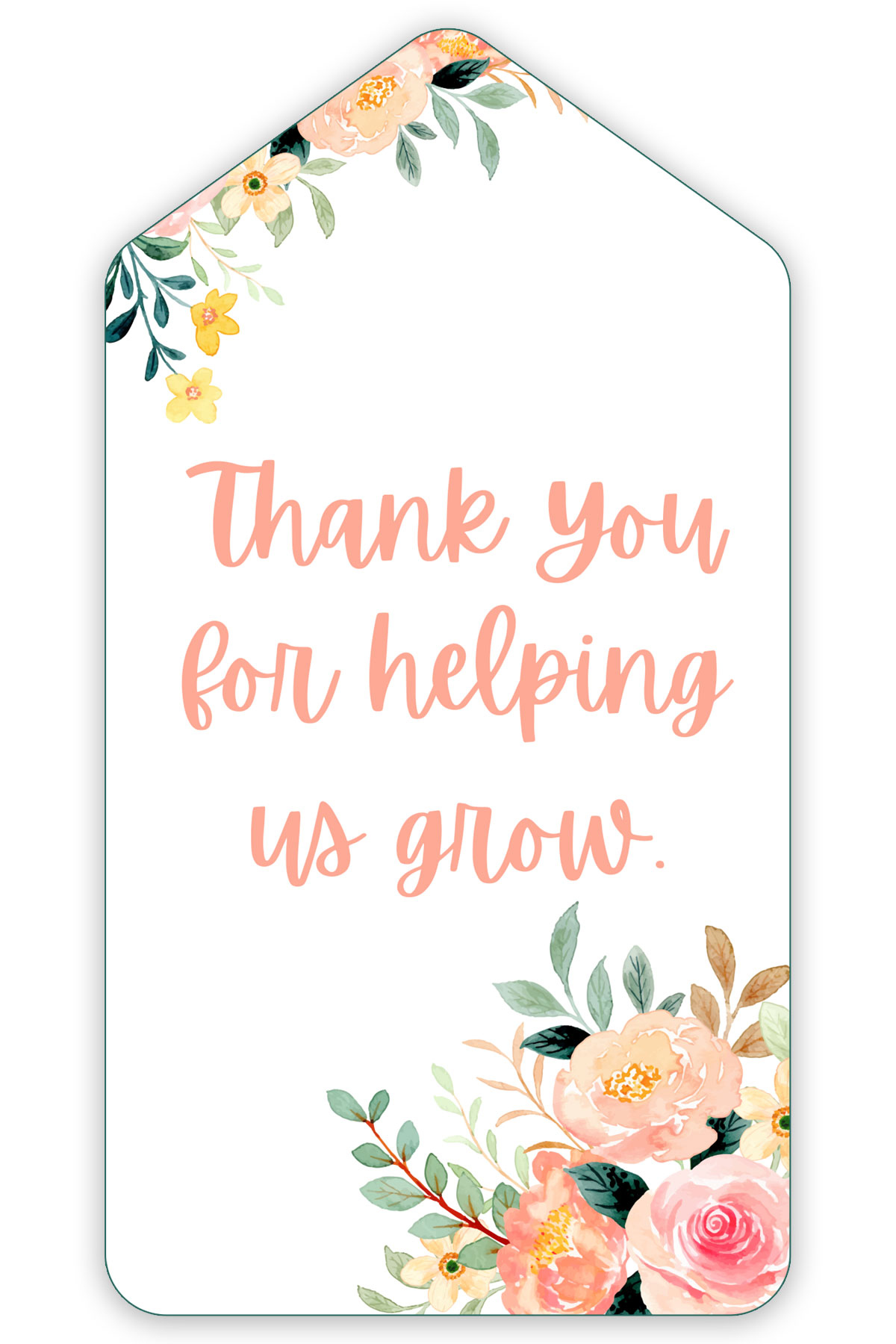 Free Thank You for Helping Me Grow Printable Gift Tags Free Thank You for Helping Me Grow Printable Gift Tags